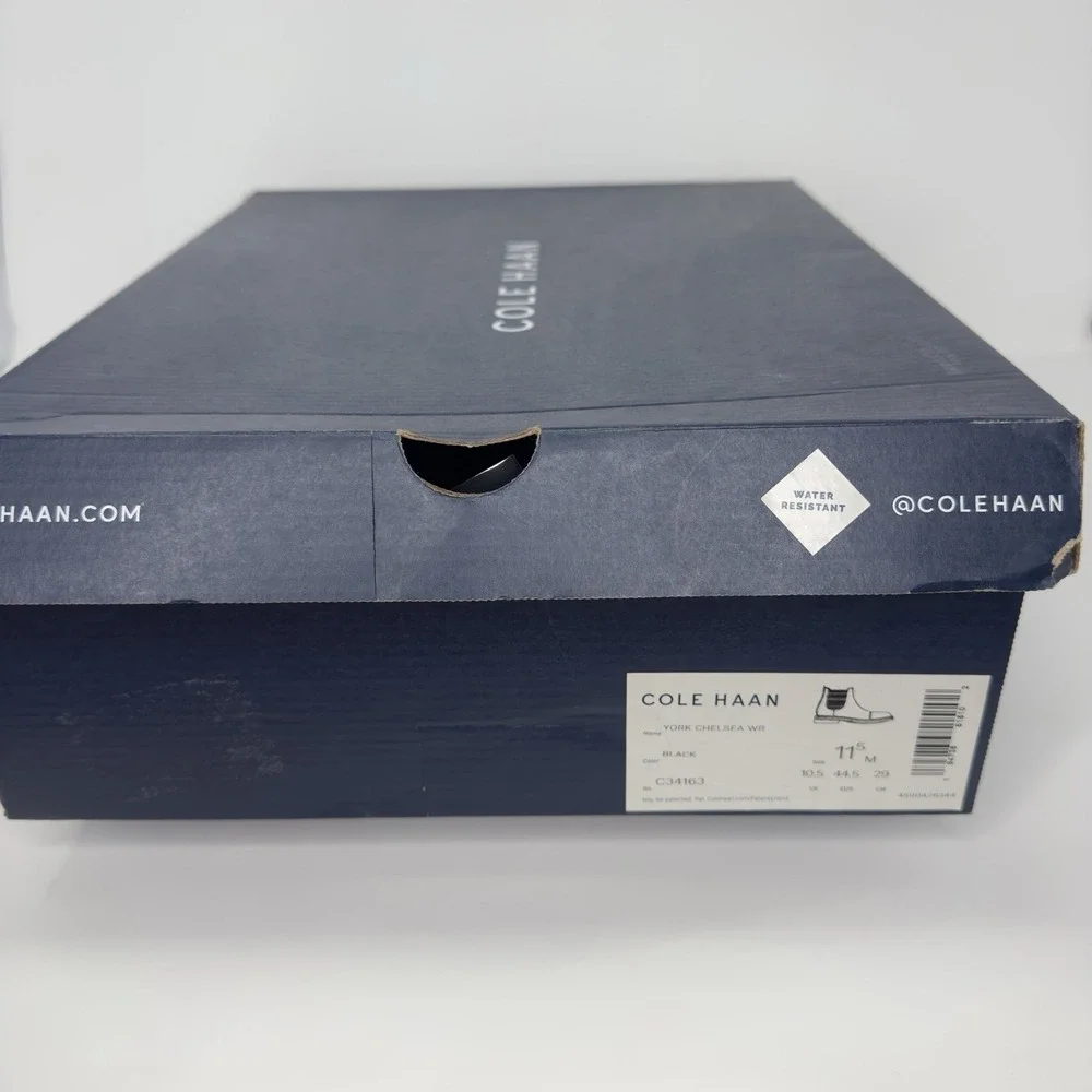 Cole‎ Haan York Chelsea WR Boots Men's 11.5 M Black Waterproof C34163 Leather